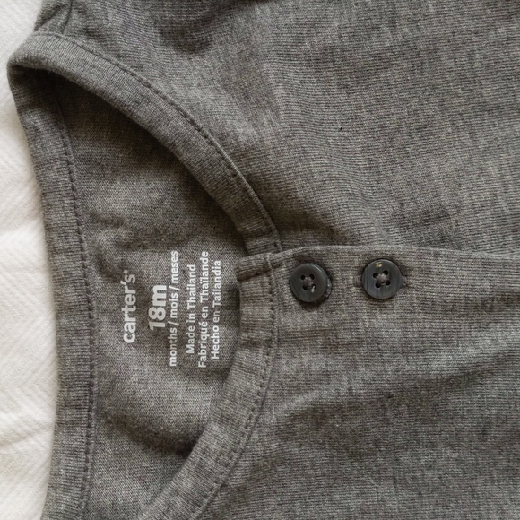 carter's heather gray long sleeve cardigan top 18 months baby girl - Picture 2 of 4